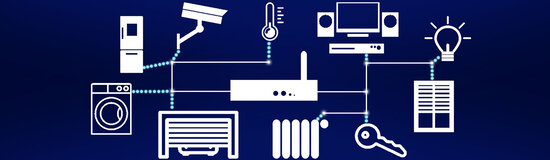 Illustration Smart Home Vernetzung von Gegenständen