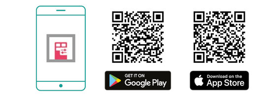 Handy und QR-Codes für Google Play & App Store für Interact Pro App | © Signify GmbH
