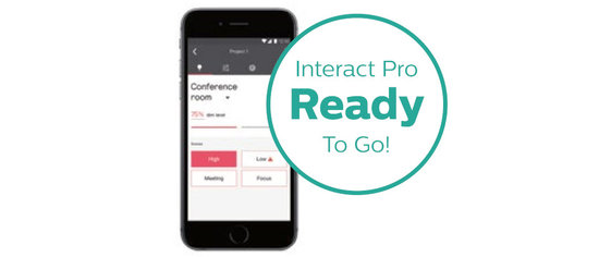 Interact Pro App wird auf Smartphone angezeigt. | © Signify GmbH