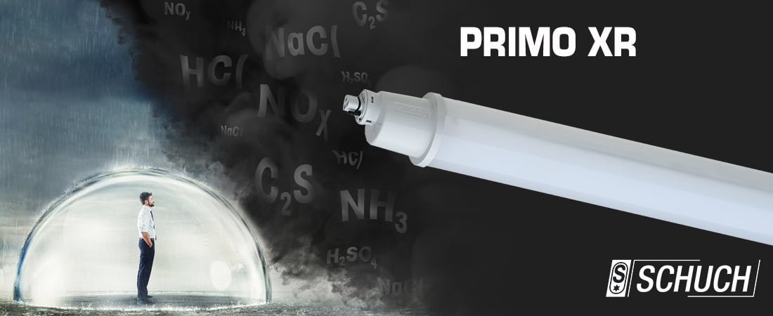 LED-Rohrleuchten der Serie PRIMO XR sind extrem gasdicht und resistent. 