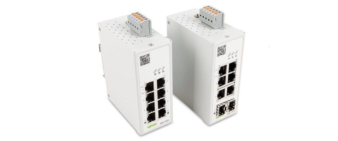 Zwei verschiedene Geräteausführungen des Industrial-Managed-Switches von WAGO.