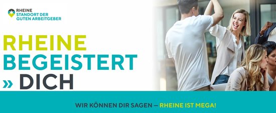Vorstellung der Website „Rheine begeistert dich“ mit einem Treffen von jungen Menschen. 