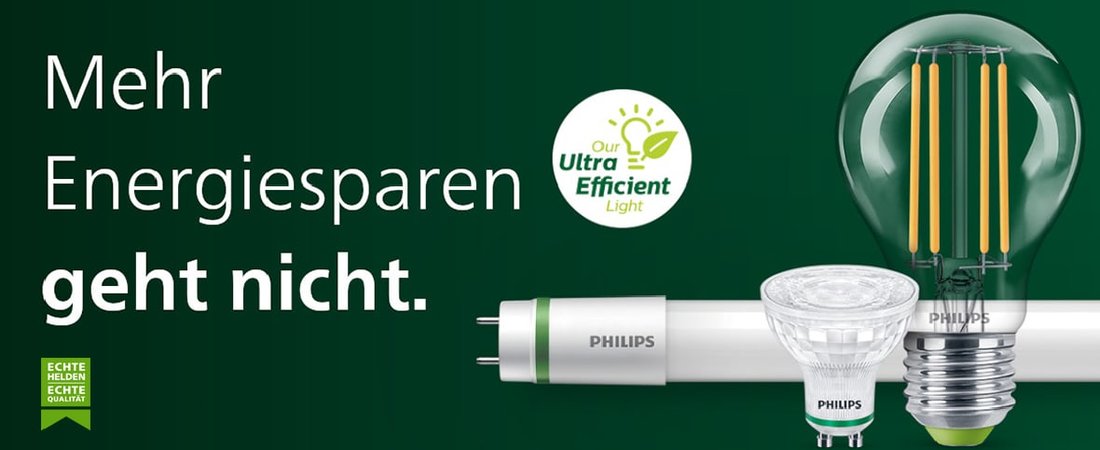 Abbildung der ultraeffizienten LED-Leuchtmittelserie MASTER von Philips