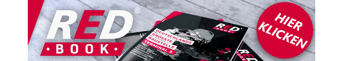 RED BOOK Broschüren auf Tisch mit RED BOOK Logo | © Hardy Schmitz GmbH